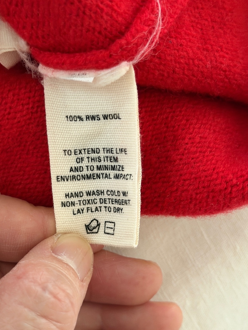Alex Mill Red Cardigan with White Floral Embroidery - Picture 9 of 12